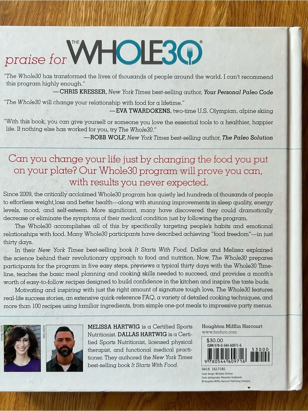 Like NEW! The Whole30 Cookbook by Melissa & Dallas Hartwig - Blue, White, Gray